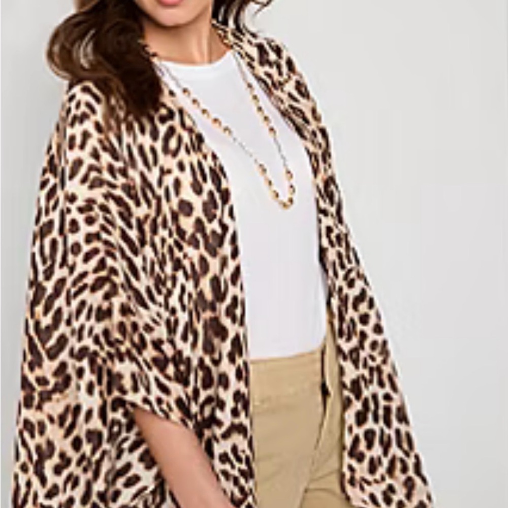 Leopard Print Women's Poncho